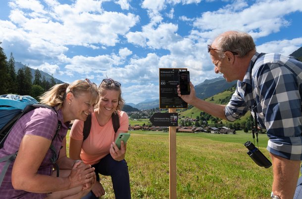 Guests receive a reward for each hiked stage of the Wildmännli Trail in Klosters.