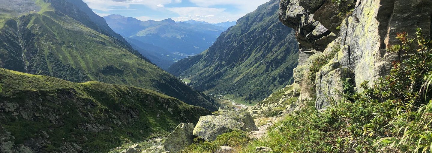 Wanderweg zur Silvrettahütte in Klosters.