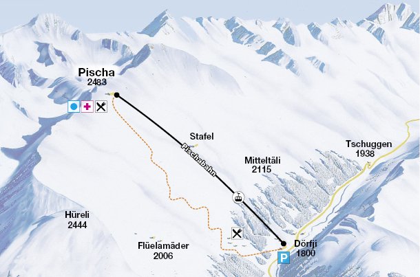 Auf Pischa in Davos gibt es eine markierte Fatbike-Strecke.