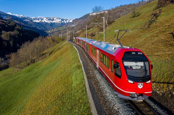 RhB-Fahrt in Davos Klosters.