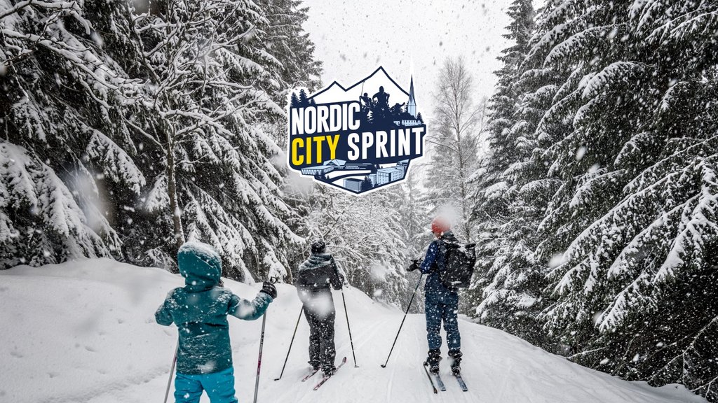 Nordic City Sprint in Davos mit einer spektakulären Loipe mitten durch Davos.