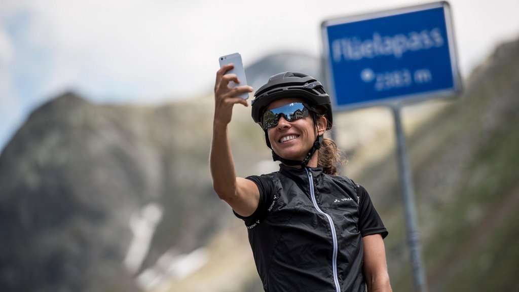 Die Rundfahrt über Albula und Flüela ist ein Klassiker des Radsports und ein Highligt in Davos Klosters, Schweiz.