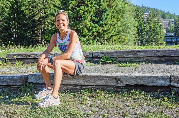 Jasmin Nunige enjoys her home advantage in Davos: trail running on her doorstep. (c)FranzThomasBalmer