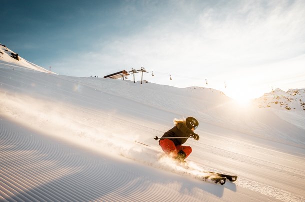 Skifahren in Davos Klosters.