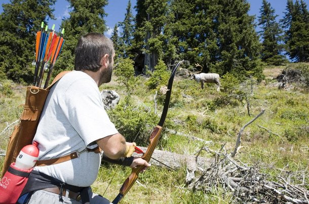 3D course for archers on Madrisa in Davos Klosters, Switzerland.