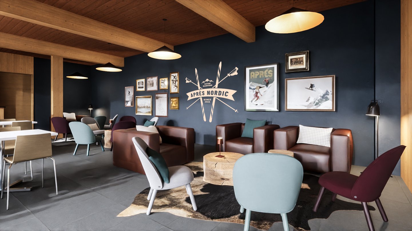 Après Nordic Davos: Die neue Lounge Die Lounge im Langlaufzentrum ist von 9 Uhr bis 16.30 Uhr geöffnet.