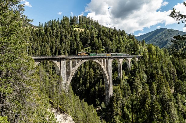 Die Gästekarte in Davos Klosters bietet viele Vorteile wie eine kostenlose Fahrt mit dem Nostalgiezug.